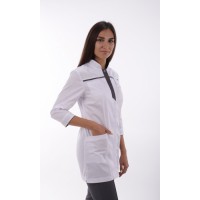 Жакет женский №149 (белый с серой отделкой)