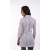 Жакет женский №149 (белый с серой отделкой)