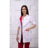 Жакет женский №161 (белый с бордовой отделкой) Жакет женский №161 (белый с бордовой отделкой)