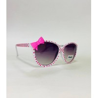 Детские солнцезащитные очки Casper К40 белые с розовым бантиком