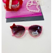 Детские солнцезащитные очки Casper К40 розовые с красным бантиком Детские солнцезащитные очки Casper К40 розовые с красным бантиком