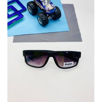 Детские солнцезащитные очки Casper К71 черные с коричневой дужкой