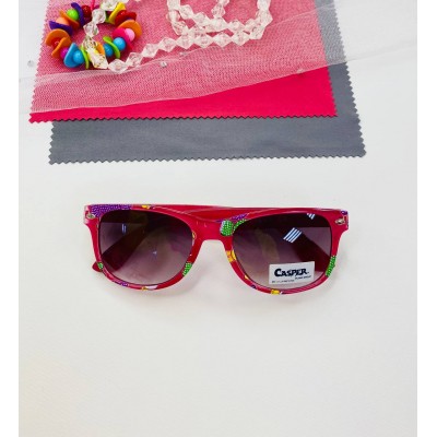 Детские солнцезащитные очки Casper К81 малиновые с рисунком