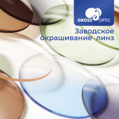 Окрашивание очковых линз GrossOptic (Сербия) за 1 линзу